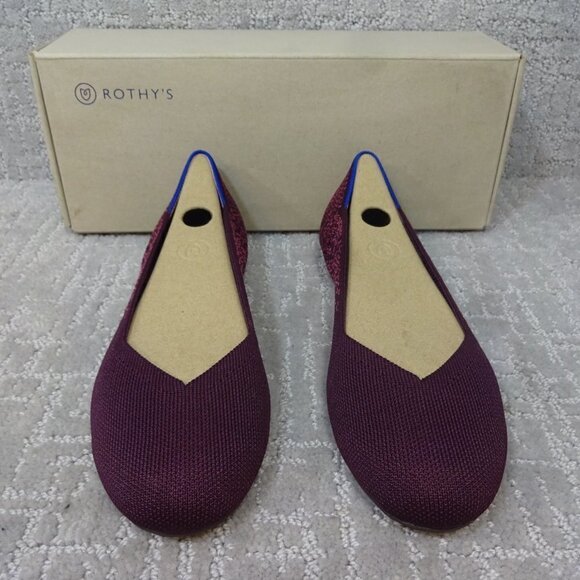 Rothys The Flat Fig Phyton Round Toe Slip on Flats Shoes Multiple Sizes - Picture 3 of 11